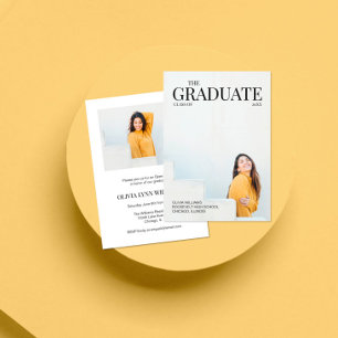 Invitation de graduation de la photo de magazine m
