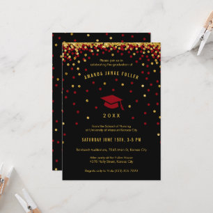 Invitation de graduation de Maroon   Parties scint