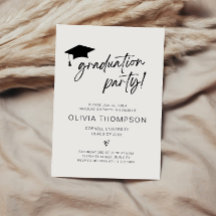 Invitation de graduation de script minimaliste
