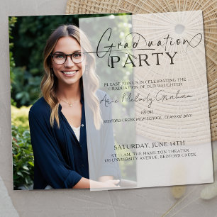 Invitation de graduation de script minimaliste mod