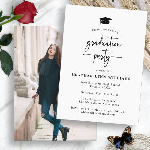 Invitation de graduation de script simple