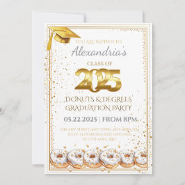 Invitation de graduation Donuts et Degrees 2025