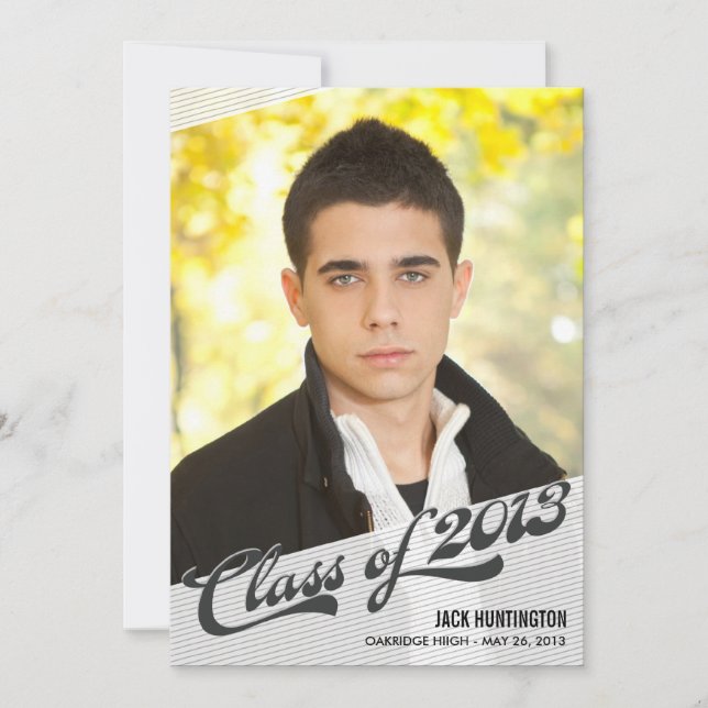 Invitation de graduation du temps de jeu - Charbon (Devant)