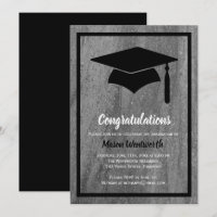 Invitation de graduation en granit classique