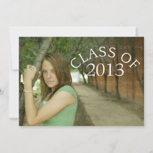 Invitation de graduation en typographie courbe ver