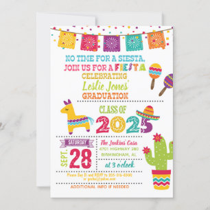 Invitation de graduation Fiesta - Blanc (2025)