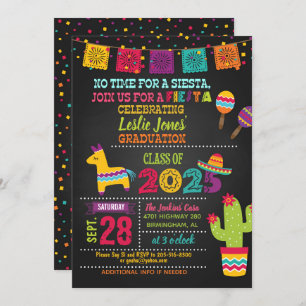 Invitation de graduation Fiesta - Blk (2025)