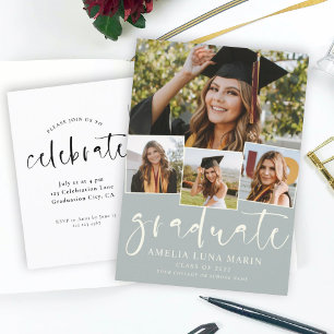 Invitation de graduation minimaliste simple modern