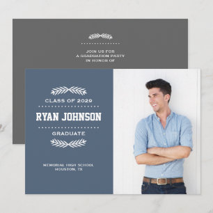 Invitation de graduation photo moderne