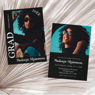 Invitation de graduation photo moderne