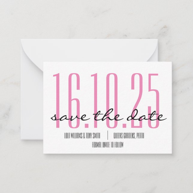 Invitation de grande date (Devant)