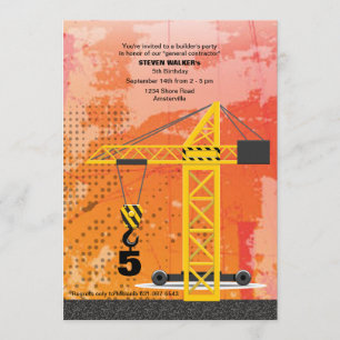Invitation de grue de construction