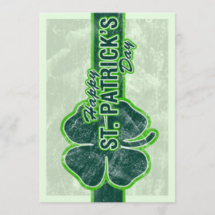 Invitation de grunge de shamrock du jour de St