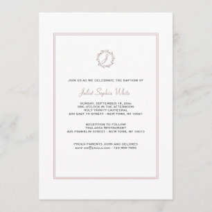 Invitation de guirlande de monogramme
