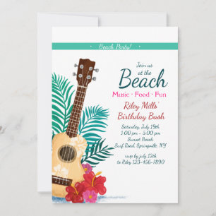 Invitation de guitare tropicale