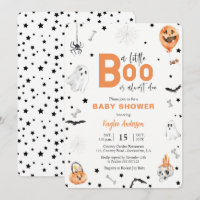 Invitation de Halloween Baby shower Little Boo