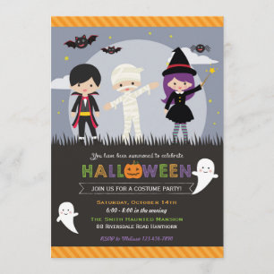 Invitation de Halloween/invitation partie de