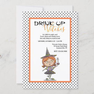 Invitation de Halloween pour les sorcières : Buvez