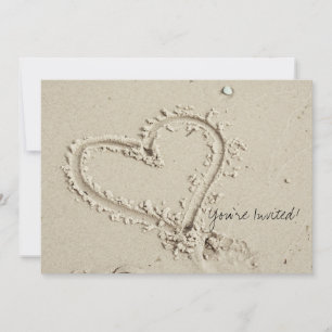 Invitation de Heart in Sand Beach