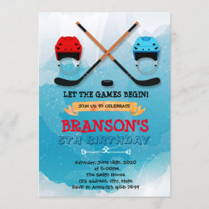 Invitation de hockey sur glace Cute