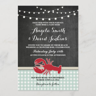 Invitation de homard d'ébullition d'écrevisses de