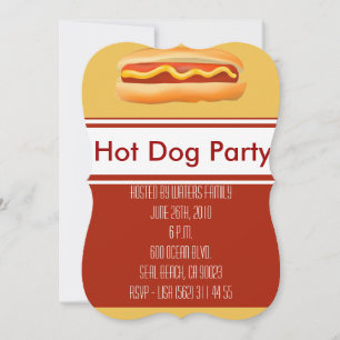 Invitation de Hot Dog Party