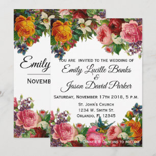 Invitation de jardin vintage (entièrement personna