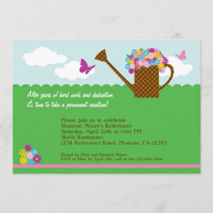 Invitation de jardinage de partie de retraite