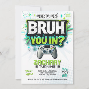 Invitation de jeu vidéo