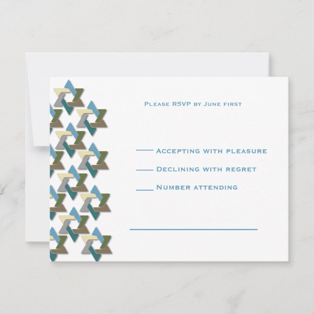 Invitation de Jewish Stars Bar Mitzvah RSVP (Devant)