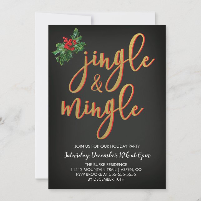 Invitation de Jingle & Mingle Holiday Party (Devant)