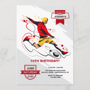Invitation de joueur de football génial