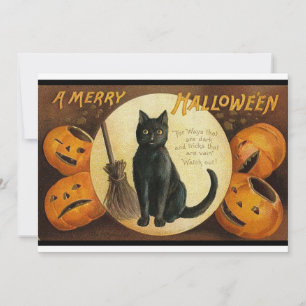 Invitation de Joyeux Halloween Vintage