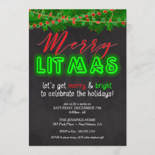 Invitation de Joyeux Litmas, fête de Noël