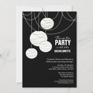 Invitation de la Bachelorette Party White Mariage 