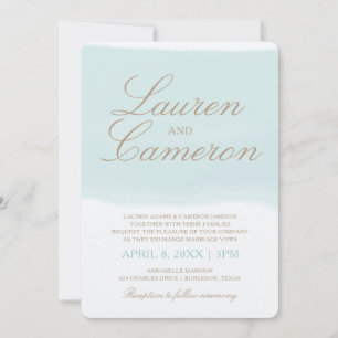 Invitation de la bande aquarelle Plage Turquoise