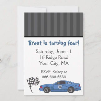 Invitation de la Blue Race Car Party