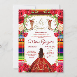 Invitation de la Bourgogne mexicaine Mis Quince