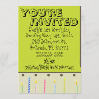 invitation de la carte d'anniversaire de naissance
