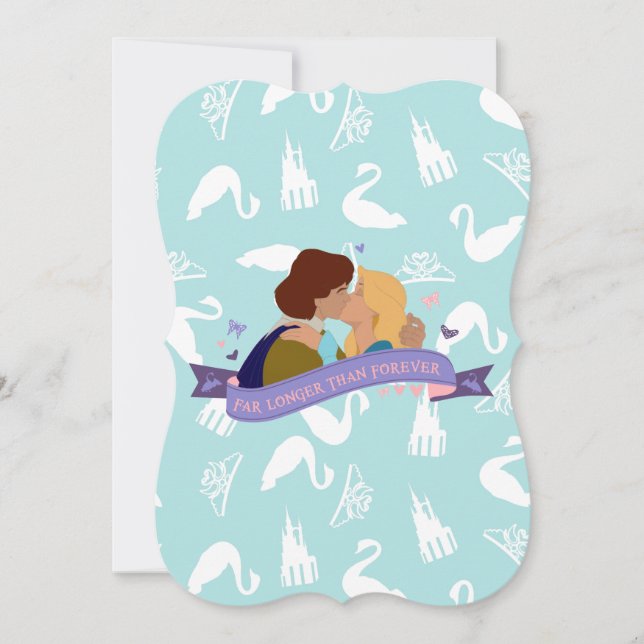 Invitation de la carte d'anniversaire Swan Princes (Devant)