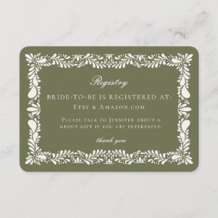 Invitation de la carte d'enregistrement de carreau