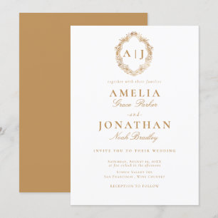 Invitation de la crête Mariage victorienne