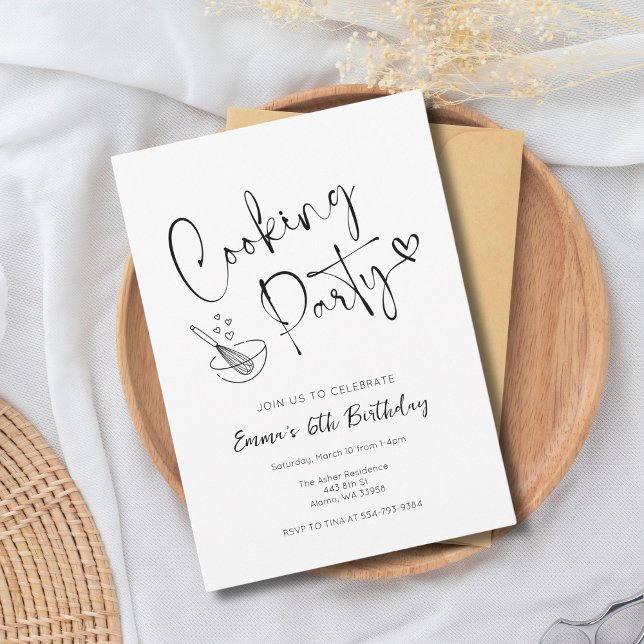 Invitation de la Cuisine pour enfants Anniversaire (Créateur téléchargé)