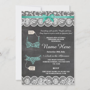 Invitation de la dentelle Lingerie Shower Bridal P
