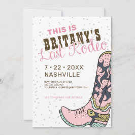 Invitation de la dernière soirée Rodeo Rose Bachel