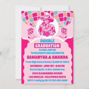 Invitation de la Double Graduation Space Cowgirl