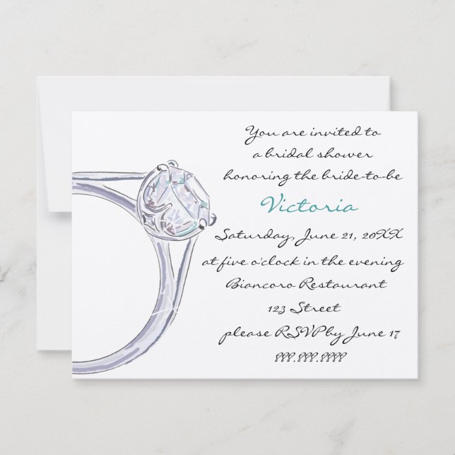 INVITATION DE LA DOUCHE BRIDAL (Devant)