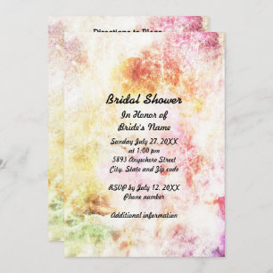 Invitation de la douche nuptiale Abstraite des cou