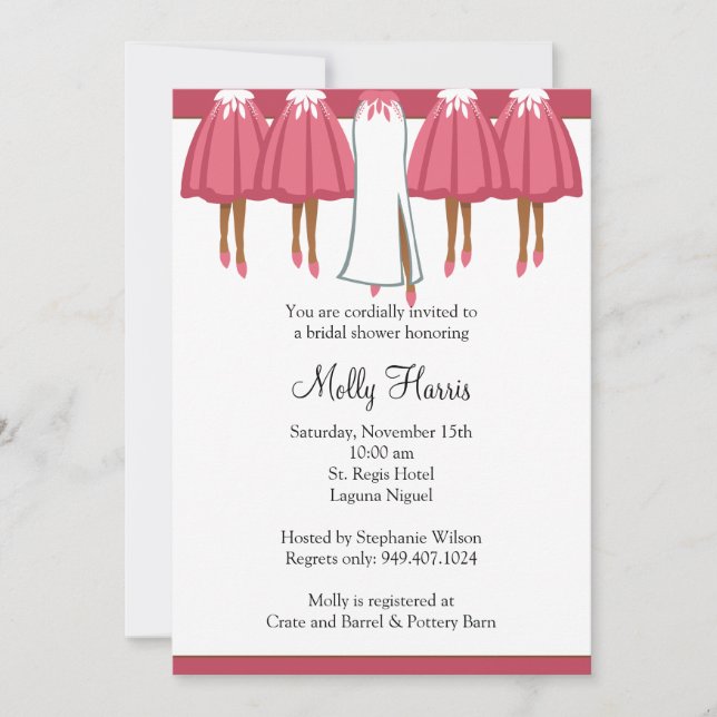 Invitation de la douche nuptiale afro-américaine (Devant)