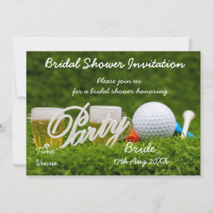 Invitation de la douche nuptiale de golf pour la f